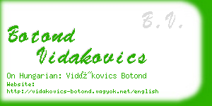 botond vidakovics business card